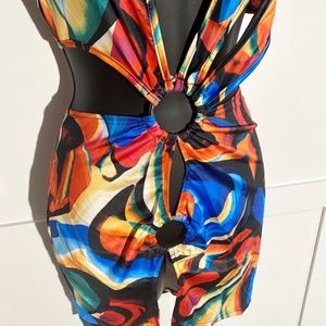 Women’s small halter top and dress outfit